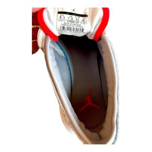 Nike Air Jordan Flow White-Wolf Grey-Infrared 23 Size 8.5 - Picture 12 of 13